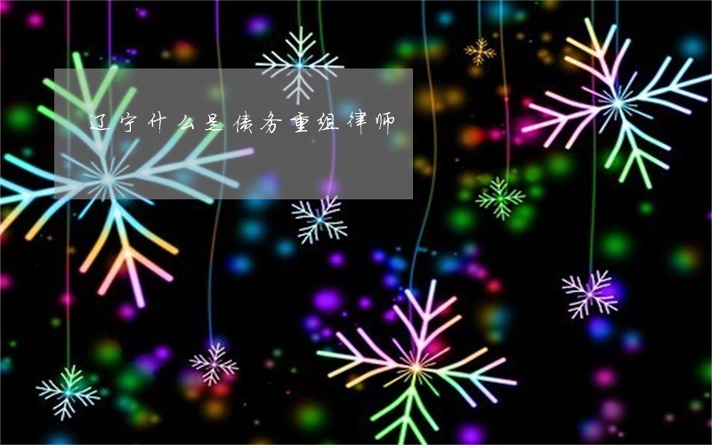 辽宁什么是债务重组律师 辽宁什么是债务重组律师