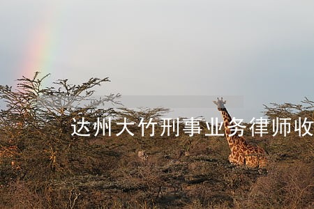 达州大竹刑事业务律师收费标准 达州大竹刑事业务律师收费标准