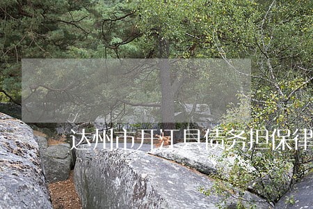 达州市开江县债务担保律师哪个好 达州市开江县债务担保律师哪个好