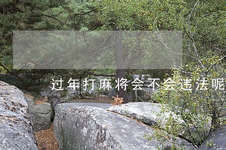 过年打麻将会不会违法呢