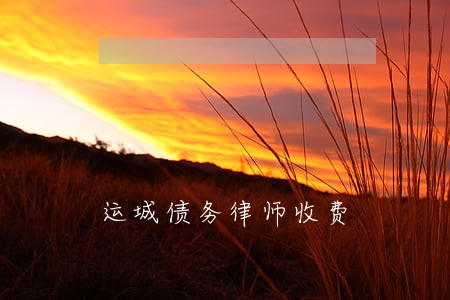 运城债务律师收费 运城债务律师收费