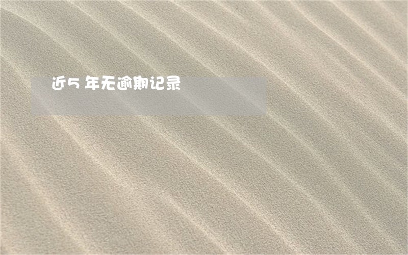 近5年无逾期记录 近5年无逾期记录