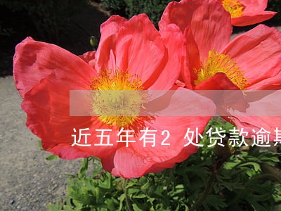 近五年有2处贷款逾期 近五年有2处贷款逾期