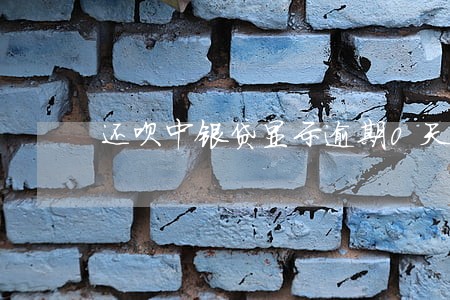 还呗中银贷显示逾期0天 还呗中银贷显示逾期0天