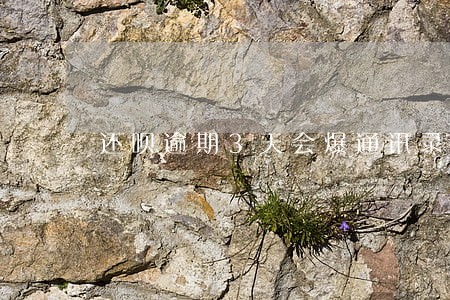 还呗逾期3天会爆通讯录吗 还呗逾期3天会爆通讯录吗