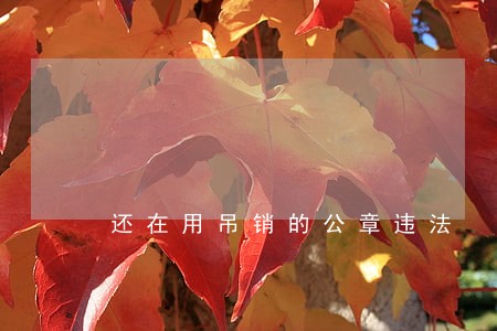 还在用吊销的公章违法 还在用吊销的公章违法