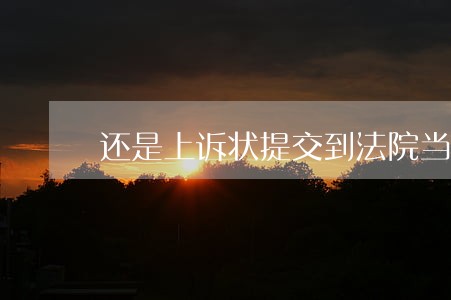 还是上诉状提交到法院当日为准 还是上诉状提交到法院当日为准