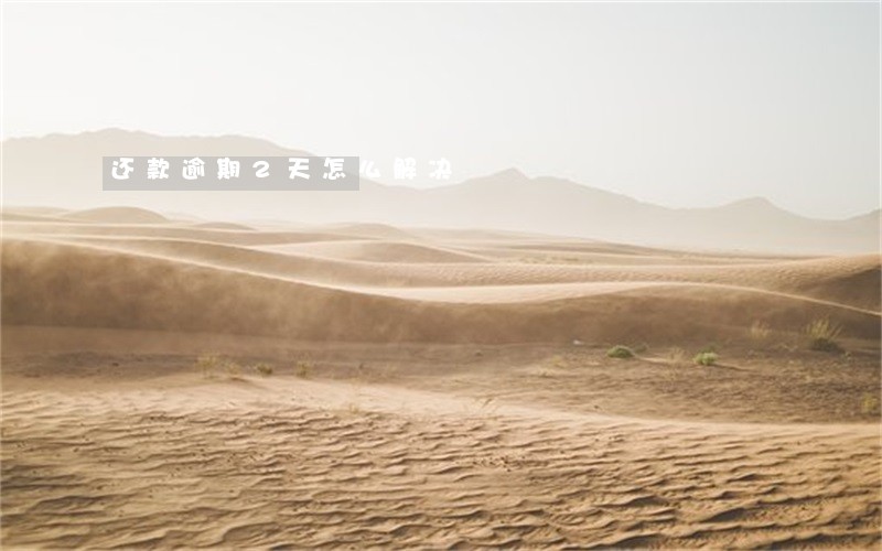 还款逾期2天怎么解决 还款逾期2天怎么解决