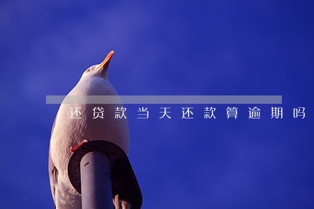 还贷款当天还款算逾期吗 还贷款当天还款算逾期吗