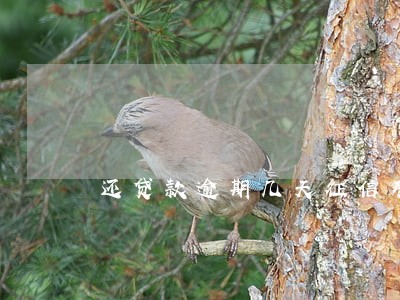 还贷款逾期几天征信有关系吗 还贷款逾期几天征信有关系吗