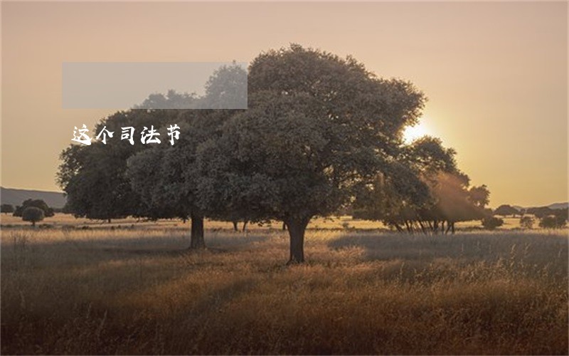 这个司法节 这个司法节