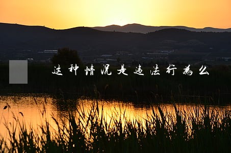 这种情况是违法行为么 这种情况是违法行为么