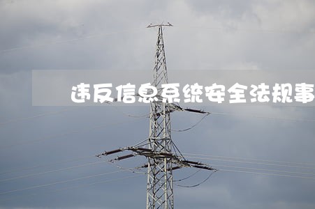 违反信息系统安全法规事件