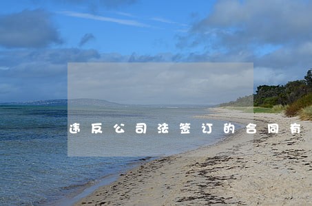 违反公司法签订的合同有效吗 违反公司法签订的合同有效吗