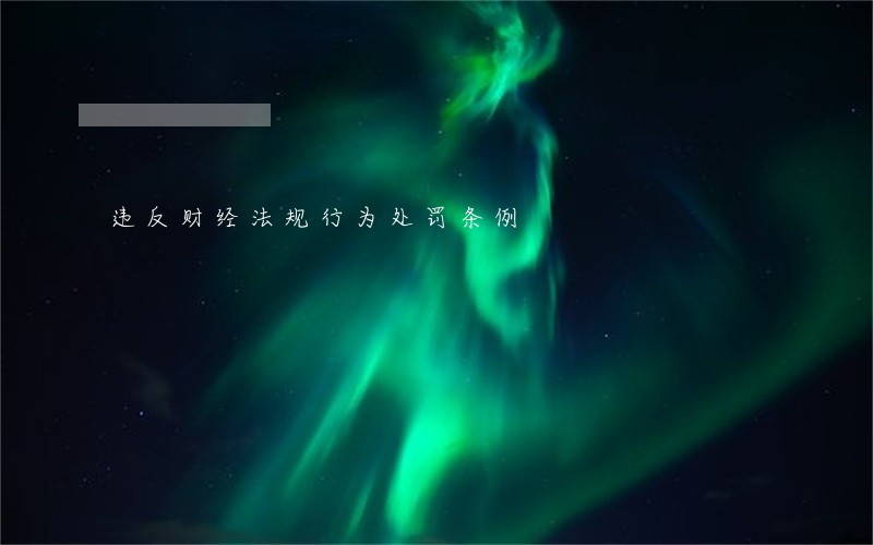 违反财经法规行为处罚条例 违反财经法规行为处罚条例