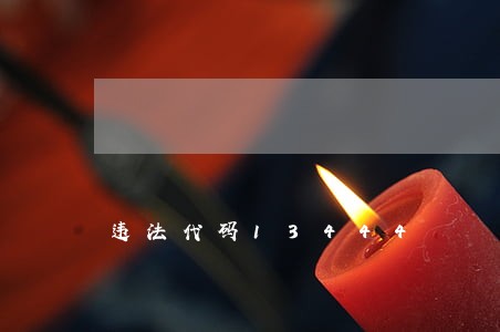 违法代码13444 违法代码13444