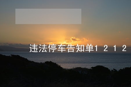 违法停车告知单12123上查不到 违法停车告知单12123上查不到