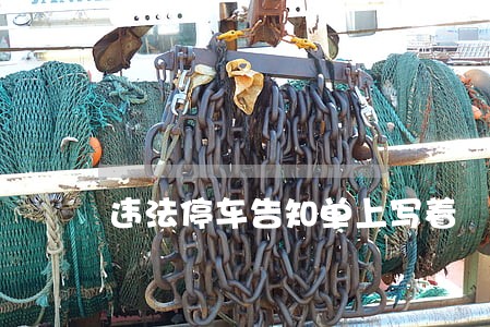违法停车告知单上写着 违法停车告知单上写着