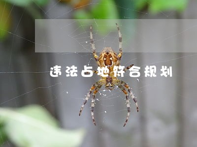 违法占地符合规划