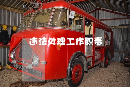 违法处理工作职责 违法处理工作职责