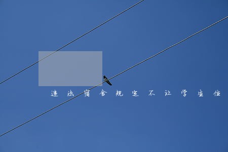 违法宿舍规定不让学生住校违法 违法宿舍规定不让学生住校违法