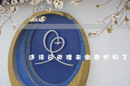 违法已处理未缴费分扣了吗 违法已处理未缴费分扣了吗