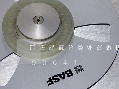 违法建筑分类处置表格/2023020190641 违法建筑分类处置表格/2023020190641