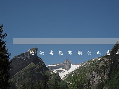 违法建筑物指什么意思 违法建筑物指什么意思