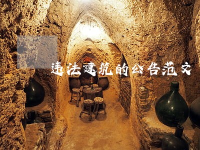 违法建筑的公告范文 违法建筑的公告范文