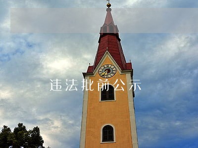 违法批前公示 违法批前公示
