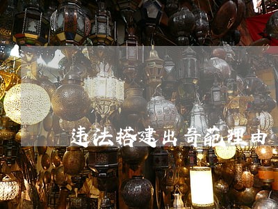 违法搭建出奇葩理由 违法搭建出奇葩理由