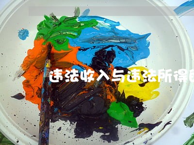 违法收入与违法所得的区别