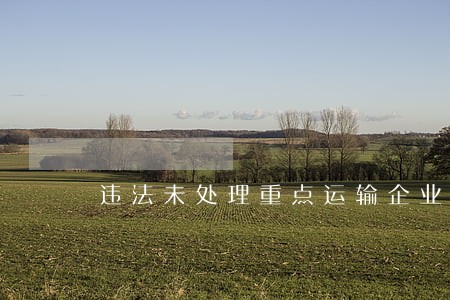 违法未处理重点运输企业曝光 违法未处理重点运输企业曝光