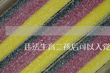 违法生育二孩后可以入党 违法生育二孩后可以入党