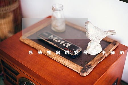 违法生育的党员领干部的