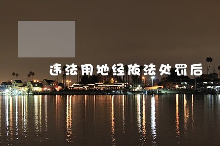 违法用地经依法处罚后 违法用地经依法处罚后
