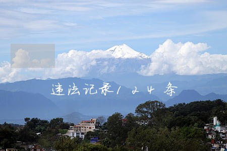 违法记录124条 违法记录124条