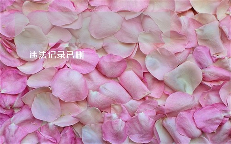 违法记录已删 违法记录已删