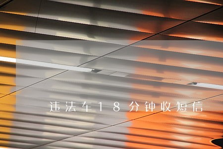 违法车18分钟收短信 违法车18分钟收短信