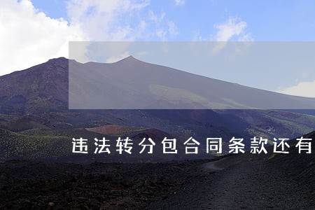 违法转分包合同条款还有效吗 违法转分包合同条款还有效吗