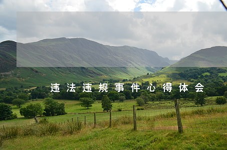 违法违规事件心得体会 违法违规事件心得体会