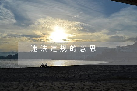 违法违规的意思 违法违规的意思