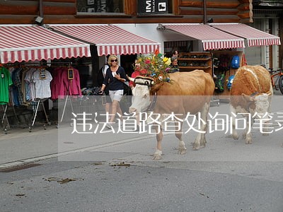违法道路查处询问笔录 违法道路查处询问笔录