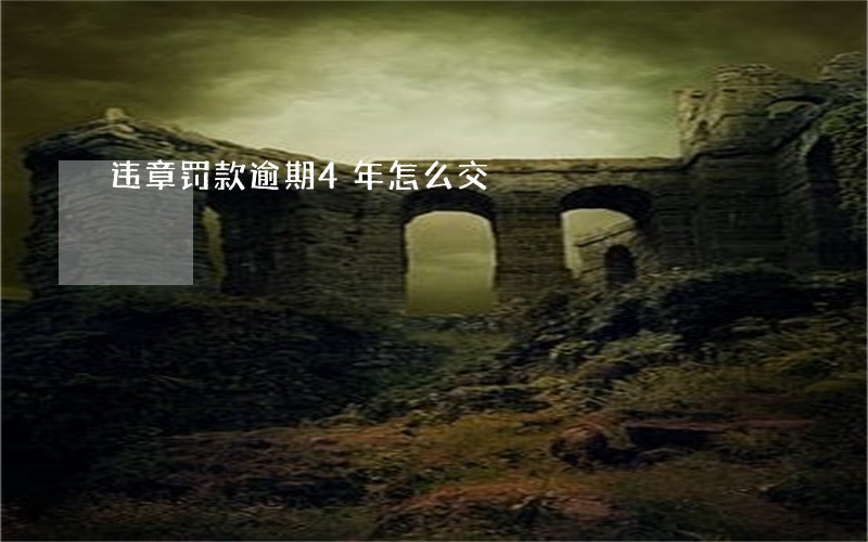 违章罚款逾期4年怎么交 违章罚款逾期4年怎么交