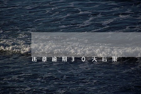 违章逾期30天后果 违章逾期30天后果