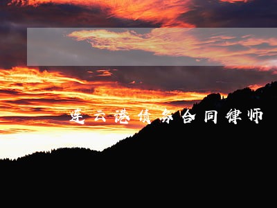 连云港债务合同律师 连云港债务合同律师