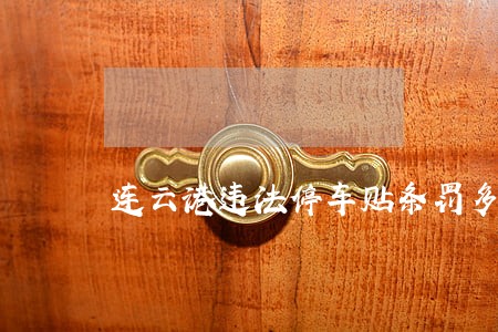 连云港违法停车贴条罚多少钱