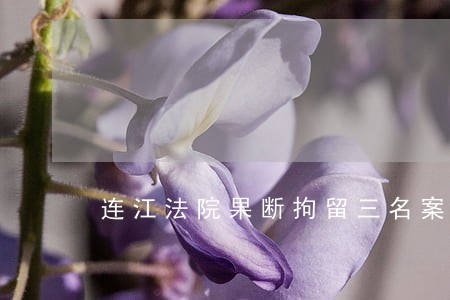 连江法院果断拘留三名案外人 连江法院果断拘留三名案外人