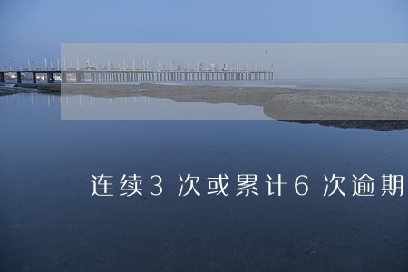 连续3次或累计6次逾期 连续3次或累计6次逾期