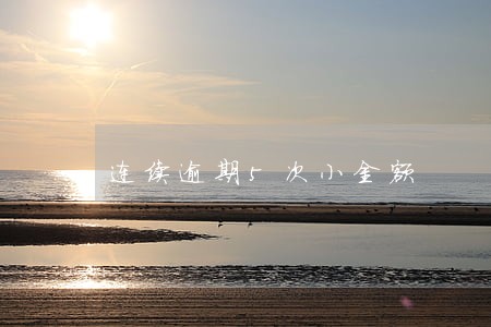 连续逾期5次小金额